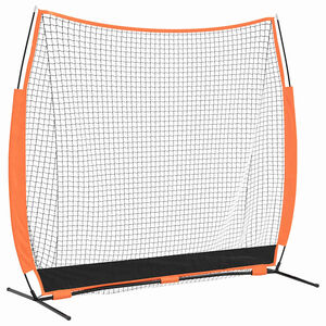 vidaXL Мрежа за тренировки по бейзбол Черно 250 x 106,5 x 210 см