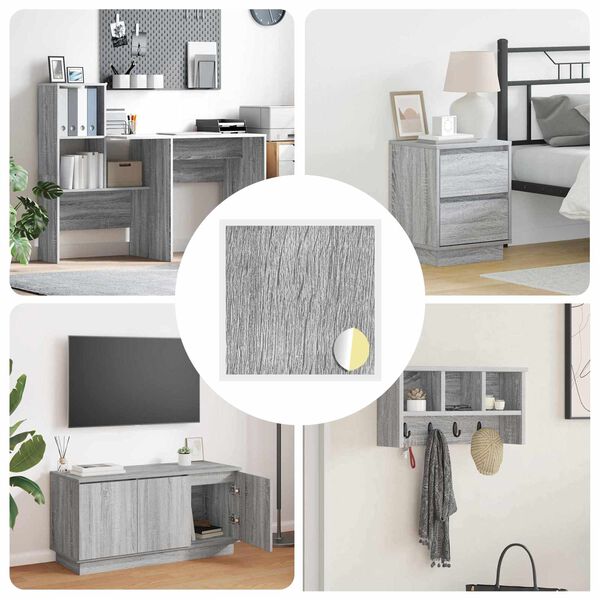 vidaXL Самозалепваща корица за винтове 12 pcs Сив Сонома &Oslash; 20 x 0,5 мм