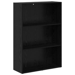 vidaXL Рафт за книги 80 x 30 x 114 см Инженерна дървесина Черния дъб