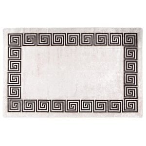 vidaXL Килим, миещ се, 80x150 см, светлобежов, противоплъзгащ