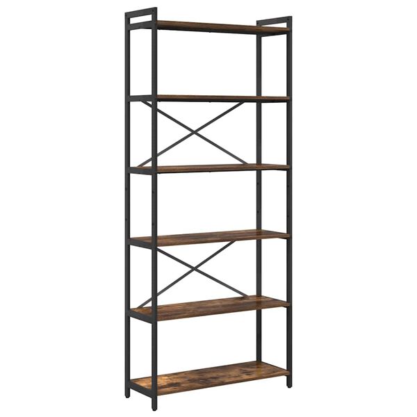 vidaXL Рафт за книги Димян дъб 40 x 30 x 85 см Инженерно дърво