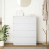 vidaXL Сайдборд, бял, 80x35x99 см, инженерно дърво