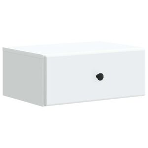 vidaXL Спален шкаф с монтаж на стена с чекмедже Бяло 49 x 34,5 x 20 см