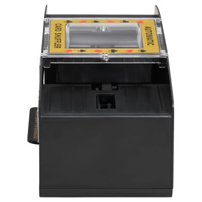 vidaXL Автоматичен разбърквач на карти, черен, 2 тестета