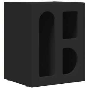 vidaXL Нощно шкафче ELST Черно 40 x 35 x 50 см Инженерна дървесина