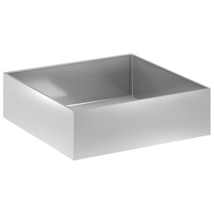 vidaXL Градинска саксия Сребристо 80 x 80 x 30 cm Поцинкована стомана