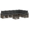 vidaXL Градински Софа Комплект 8 pcs Сиво полиратан