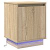 vidaXL Нощен шкаф Сонома дъб 39 x 34,5 x 50 см Инженерна дървесина