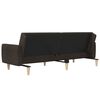 vidaXL 2-местно разтегателно канапе, тъмнокафяво, текстил