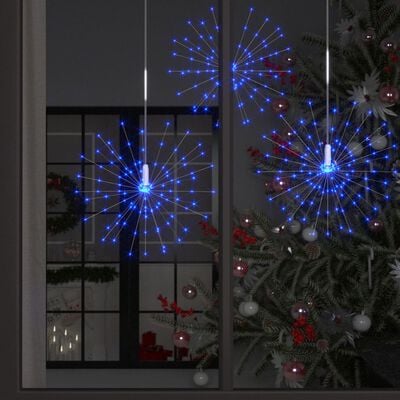 vidaXL Външни коледни светещи фойерверки 10 бр сини 20 см 1400 LED