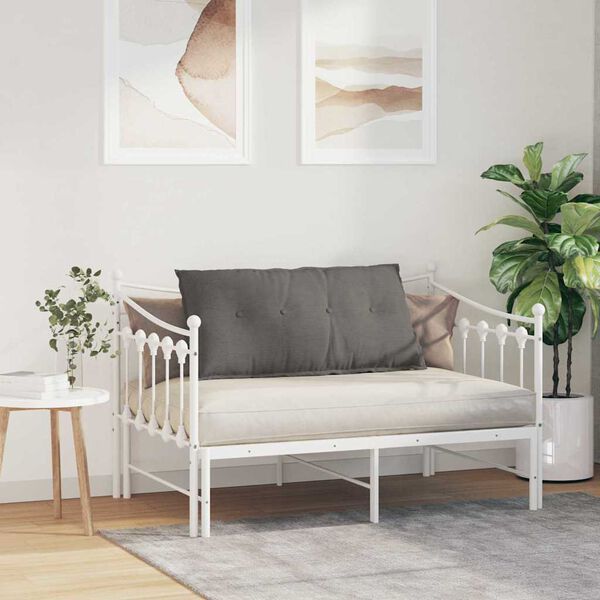 vidaXL Възглавница за гръб Светлосиво 100 x 50 cm Кордюрова тъкан