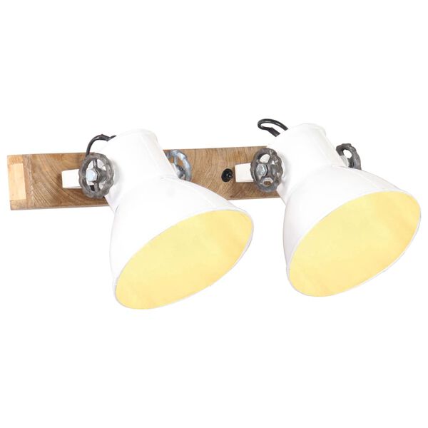 vidaXL Индустриална стенна лампа бяла 45x25 см E27