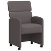 vidaXL Столове с Колела 2 бр. Изкуствена Сив 58 x 65 x 98 см
