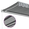 vidaXL Ръчно прибираща се тента, антрацит и бял, 300x250 см