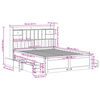 vidaXL Легло с етажерка за книги, без матрак, 140x200 см, бор масив