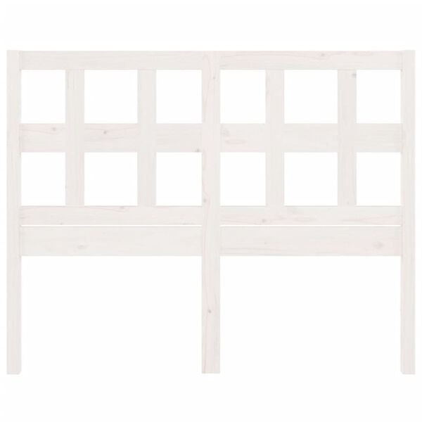 vidaXL Горна табла за легло, бяла, 205,5x4x100 см, бор масив