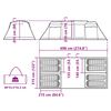 vidaXL Семейна палатка, тунелна, 8-местна, синя, водоустойчива