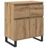 vidaXL Служебен шкаф Дъб 60 x 35 x 70 cm Инженерна дървесина и желязо