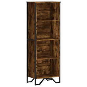 vidaXL Библиотека, опушен дъб, 50x31x137,5 см, инженерно дърво