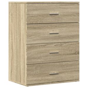 vidaXL Страничен шкаф, дъб сонома, 60x39x80 см, инженерно дърво
