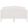 vidaXL Рамка за легло без матрак, бял, 120x200 см, бор масив