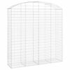vidaXL Дъговидна габионна кошница 200x50x200/220 см поцинковано желязо