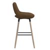 vidaXL Бар табуретки, 2 бр, кафяви, текстил
