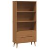 vidaXL Библиотека MOLDE 85 x 35 x 170,5 см Масивна борова дървесина