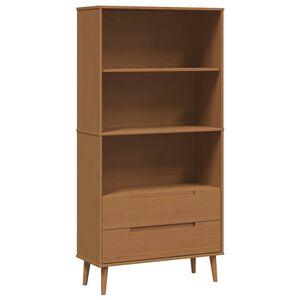 vidaXL Библиотека MOLDE 85 x 35 x 170,5 см Масивна борова дървесина