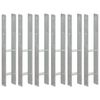 vidaXL Подпори за ограда 6 бр сребристи 9x6x60 см поцинкована стомана