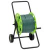 vidaXL Макара за маркуч количка с 50 м зелен маркуч PVC