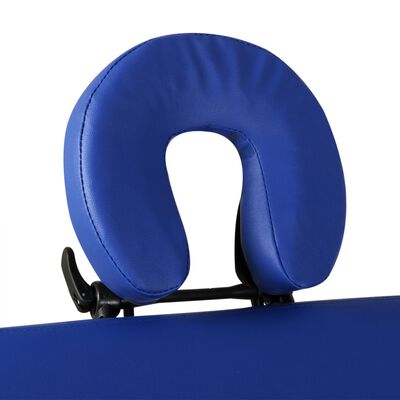 Алуминиева масажна кушетка с 3 зони, цвят: син