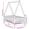 vidaXL Рамка за детско легло, 70x140 см, масивна борова дървесина