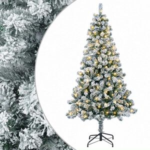 vidaXL Изкуствено коледно дърво с хингед 120 см 150 LED светодиода