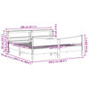 vidaXL Рамка за легло с табла, восъчнокафяв, 200x200 см, бор масив