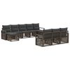 vidaXL Градински Софа Комплект 10 pcs Сиво полиратан