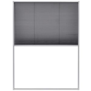 vidaXL Алуминиев плисе комарник за прозорци, 60x80 см