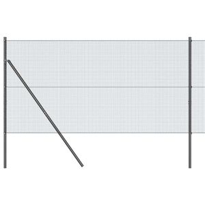 vidaXL Заварена телена ограда за фиксиране на земята 10 x 1,2 м Сиво