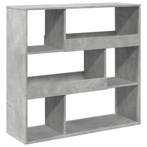 vidaXL Библиотека/разделител за стая, бетонно сива, 100x33x94,5 см