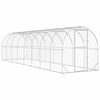 vidaXL Кокошарник Сребристо 800 x 200 x 200 см Поцинкована стомана