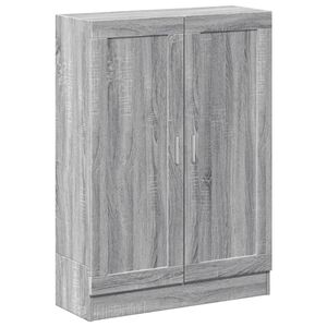 vidaXL Шкаф за книги, сив сонома, 82,5x30,5x115 см, инженерно дърво