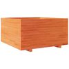 vidaXL Градинска кашпа, восъчнокафява, 90x90x49,5см борово дърво масив