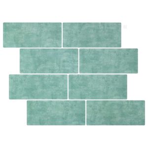 vidaXL Плочка метро 50 pcs Сивозелен 29 x 21 см Полиуретан и PET