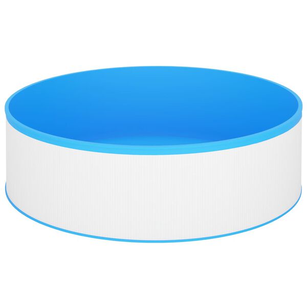 vidaXL Басейн с линер, висящ скимер и помпа, 350x90 см, бял