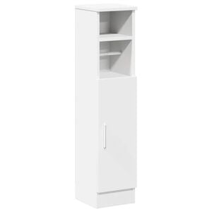 vidaXL Шкаф за баня с поставка за ролки, бял, 20,5x22x90 см