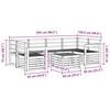 vidaXL Комплекти дивани 7 pcs Естествен Солидно акациево дърво
