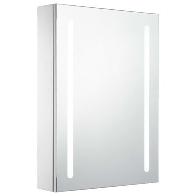 vidaXL LED шкаф с огледало за баня, 50x13x70 см