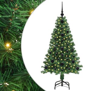 vidaXL С изкуствено коледно дърво с 150 LED светодиода Зелен 120 cm