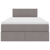 vidaXL Легло с място за съхранение и матрак Таупе 120 x 190 cm