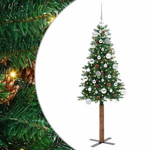 vidaXL Тясно коледно дърво Зелен 150 cm ПВЦ и масивно борово дърво